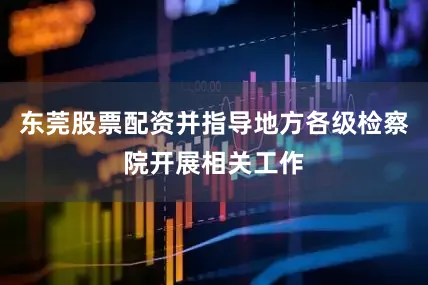 东莞股票配资并指导地方各级检察院开展相关工作